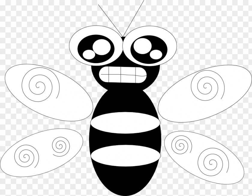 Bee Line Art Insect Clip PNG