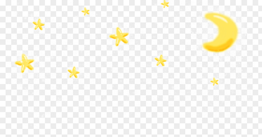 Cartoon Clip Crescent Pattern,Cartoon Moon Stars Yellow Area Pattern PNG
