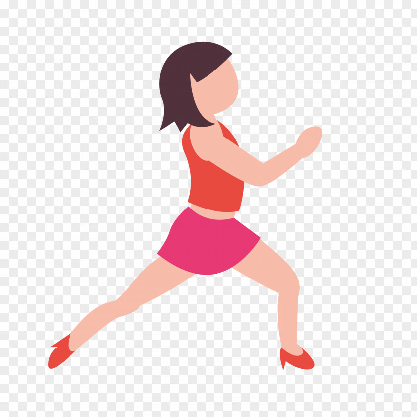MiddleAged Women In Sports Tango Dance Cartoon PNG