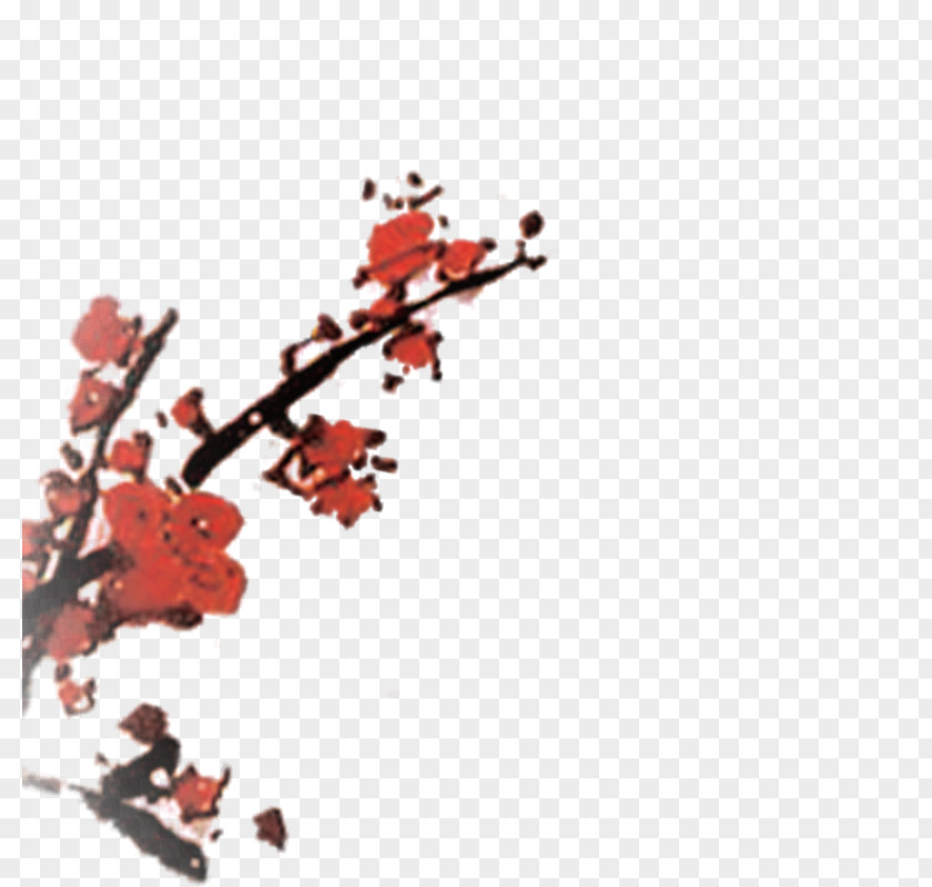 Plum Flower Red Download LINE Font PNG