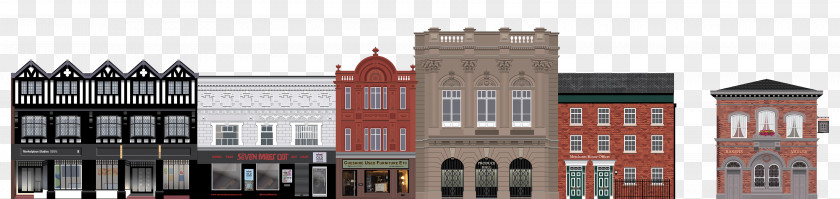 Ac Illustration Exvista Stockport Market Place Architecture Building PNG