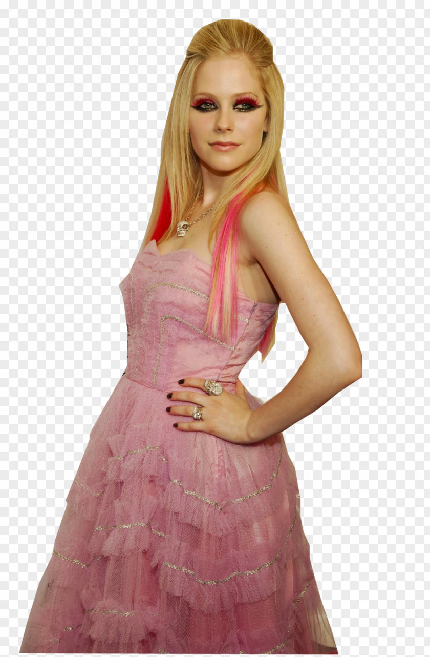 Avril Lavigne Cocktail Dress Human Hair Color Model Blond PNG