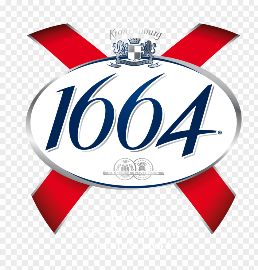 Beer Kronenbourg 1664 Bottle Brewery Logo PNG