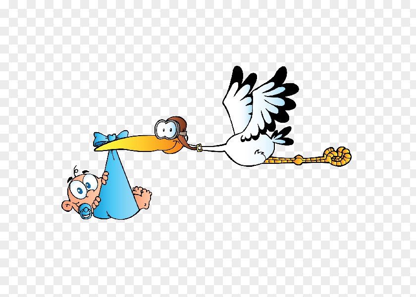Cartoon Stork Infant Clip Art PNG