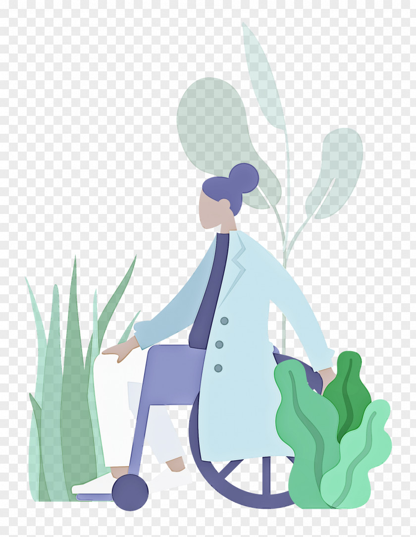 Resting Girl Plant PNG