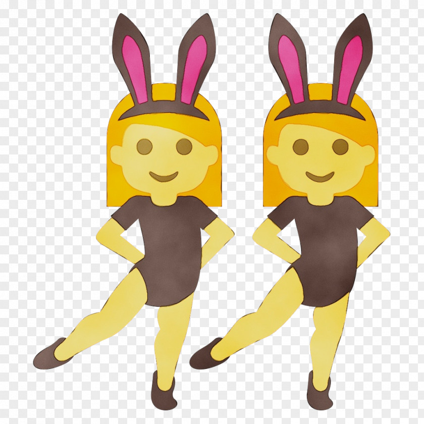Smile Gesture Easter Bunny Emoji PNG