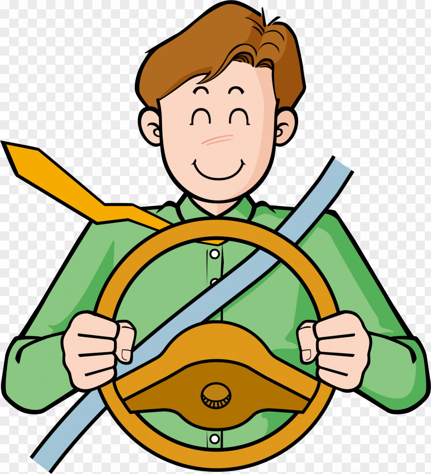 Steering Wheel Cartoon Driver Graphic Design PNG