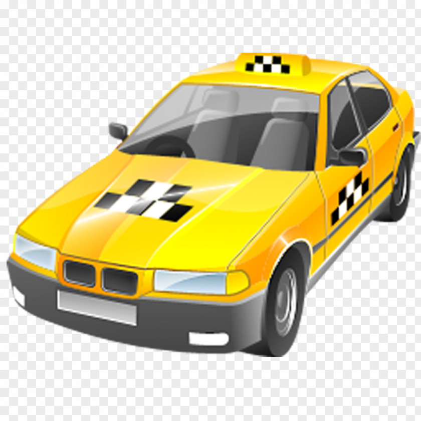 Taxi Airport Bus Yellow Cab PNG