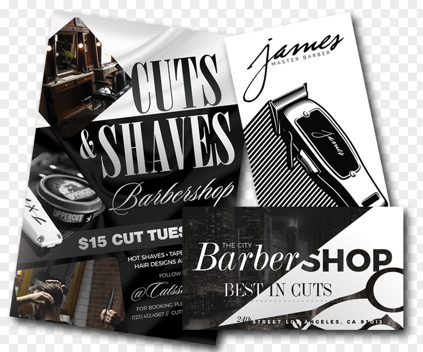 Barber Flyer Brand Product Design Advertising PNG