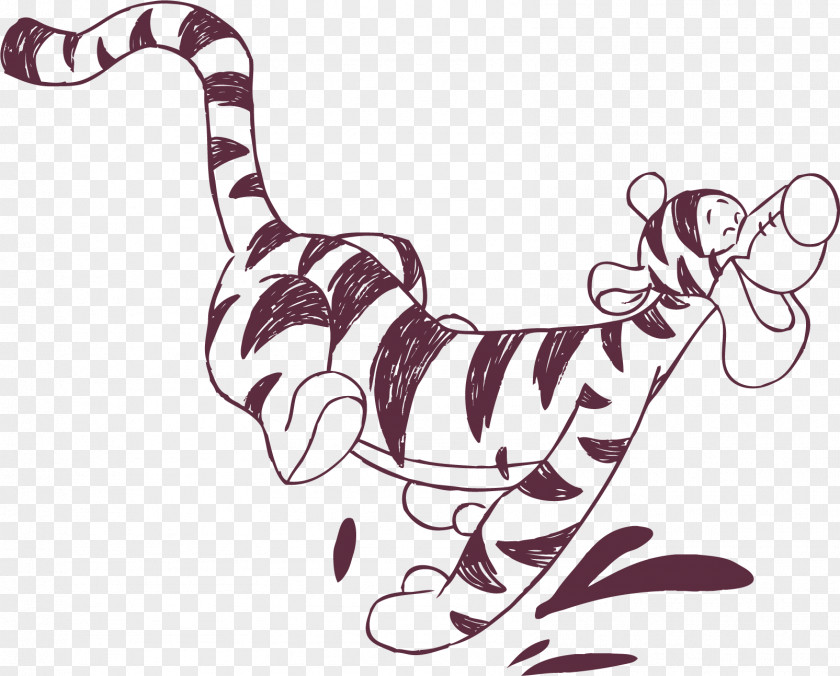 Vector Painted Cute Little Tiger Winnie The Pooh Tigger PNG