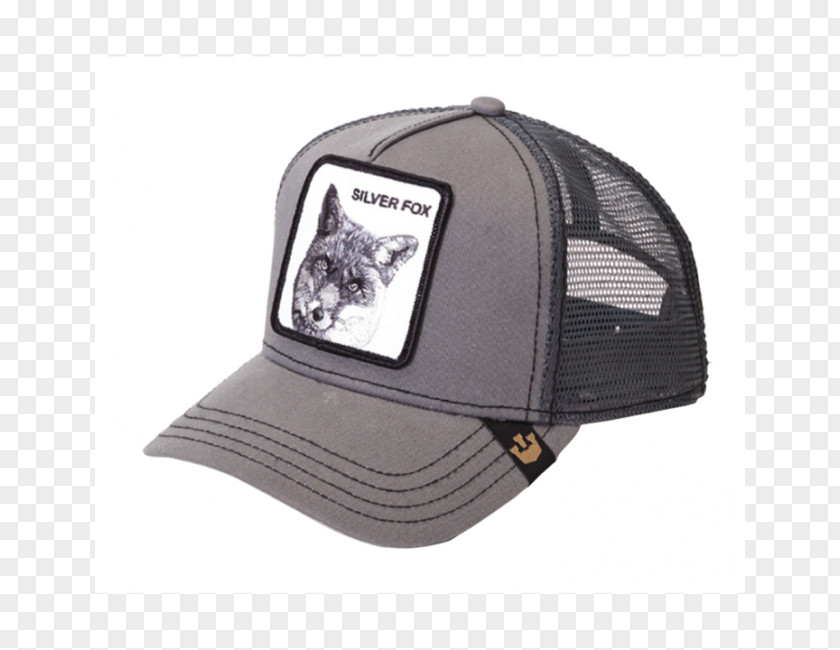 Baseball Cap Silver Fox Trucker Hat PNG