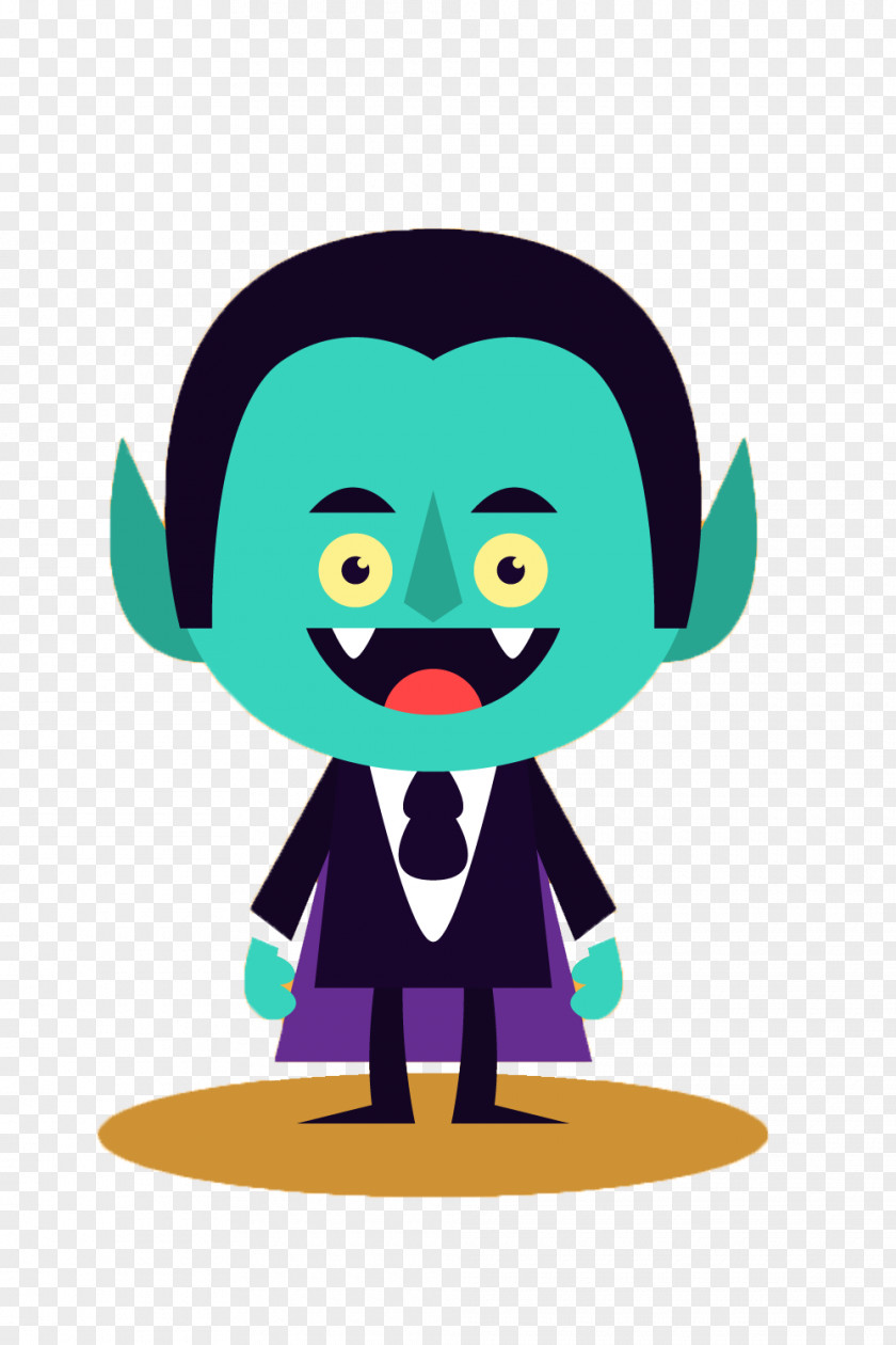 Halloween Face Green Imp Cartoon Illustration PNG