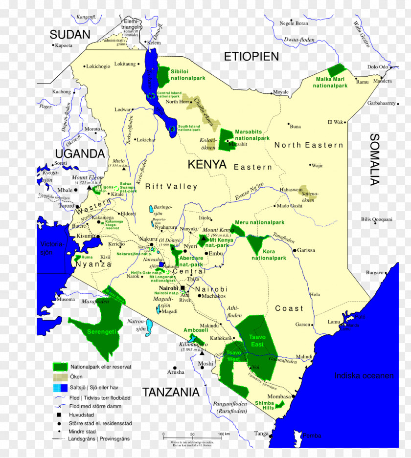 Map Mount Kenya National Park Carta Geografica PNG