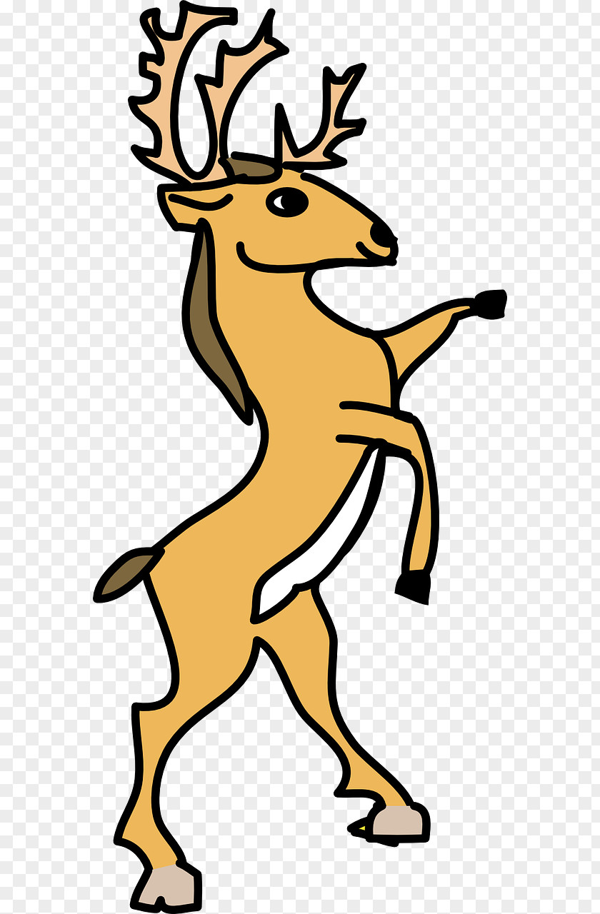 Reindeer Red Deer Antler Clip Art PNG