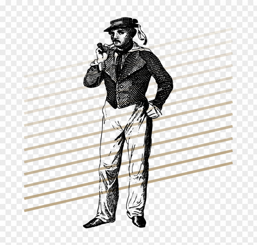 Luxuriant Sailor Engraving Wine Clothing PNG