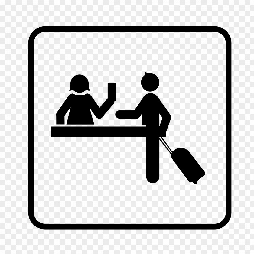 Reception Hotel Check-in Clip Art PNG