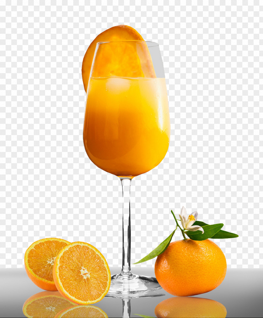 The Orange Juice In Goblet Mimosa Tangerine Mandarin PNG