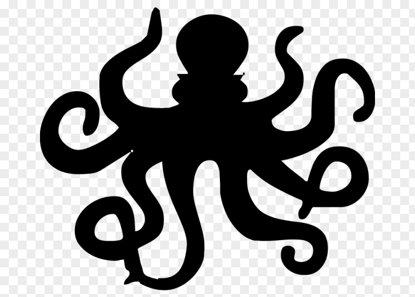 Animal Silhouettes Octopus Squid Drawing Clip Art PNG