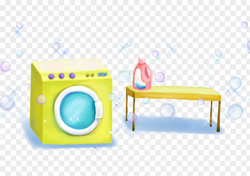 Washing Machine And Table Laundry Detergent Clothing Woman PNG