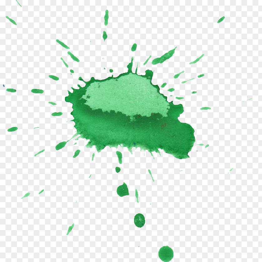 Watercolor Drops Green Leaf Water Computer PNG