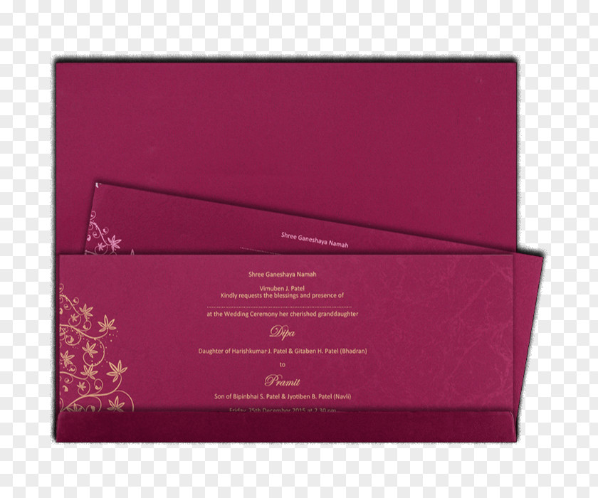 Wedding Moslem Paper Rectangle Pink M PNG