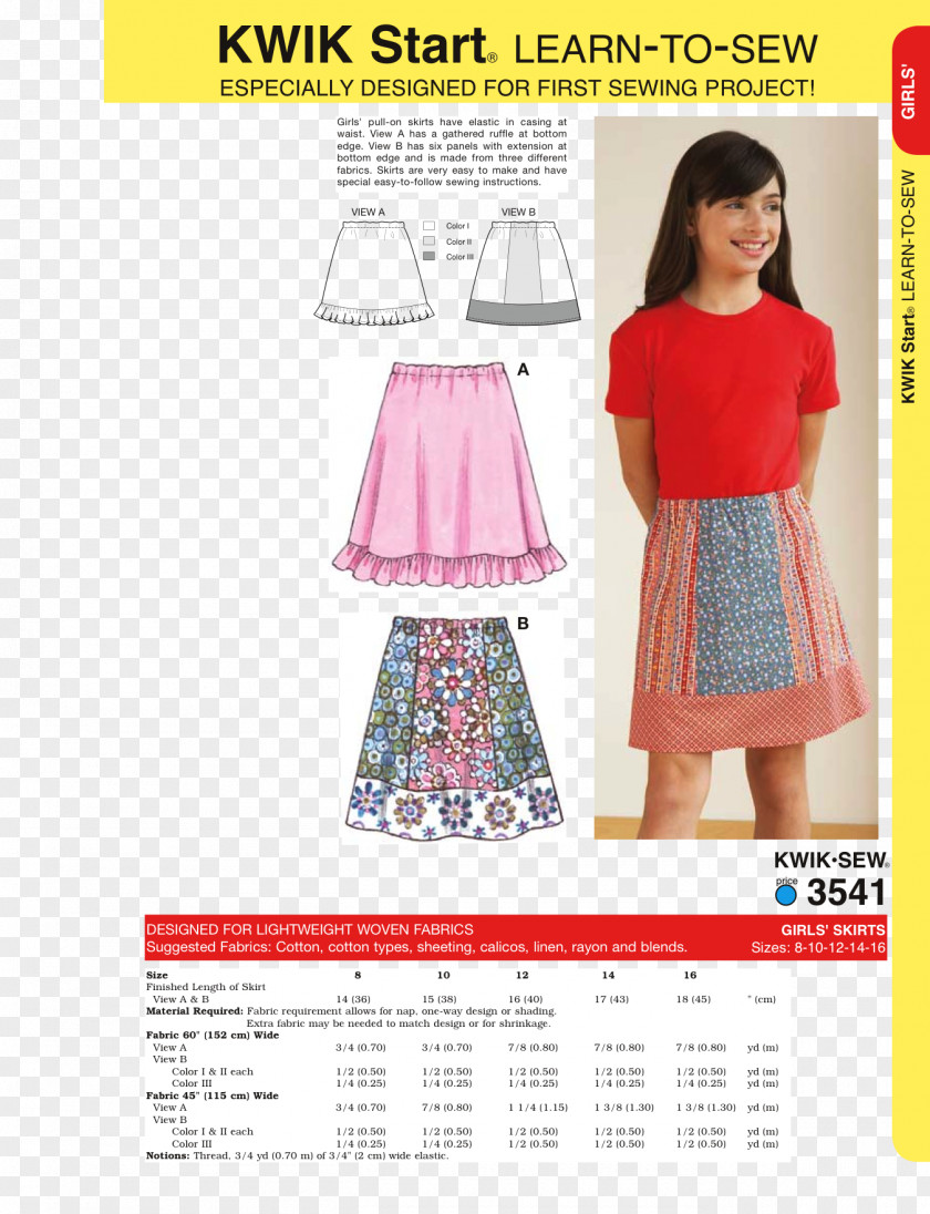 Sewing Supplies Skirt Dress Burda Style Pattern PNG