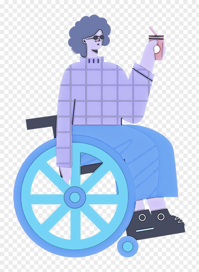 Sitting On Wheelchair Woman Lady PNG