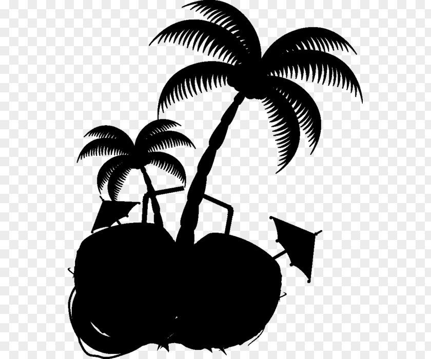Coconut Palm Trees Clip Art Silhouette Leaf PNG