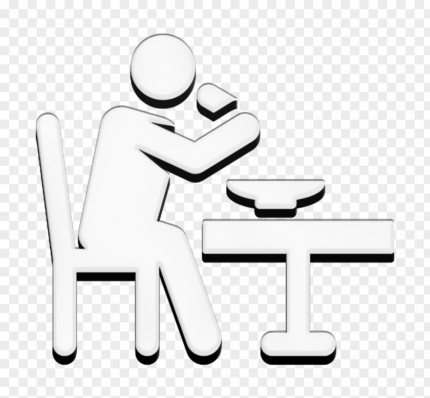 Daily Routine Human Pictograms Icon Eating PNG
