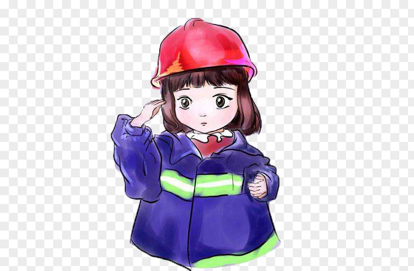 Pay Tribute To The Hero Firefighter Firefighting Cartoon Q-version PNG
