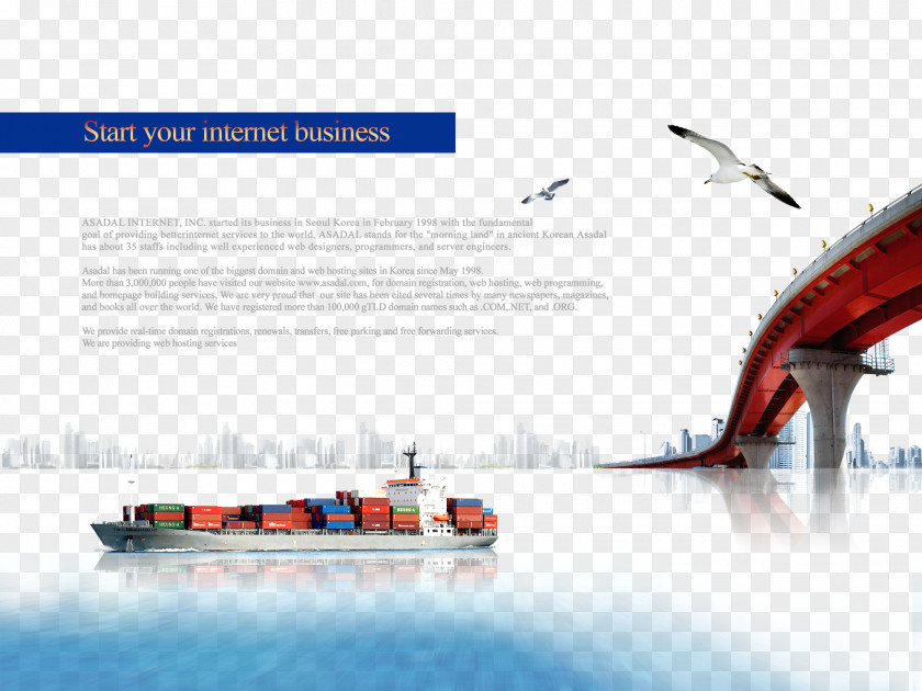 Logistics Company Website Banner Web Ship PNG