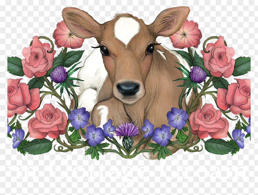 Milk Nigerian Dwarf Goat West African Floral Design Pygmy Cattle PNG
