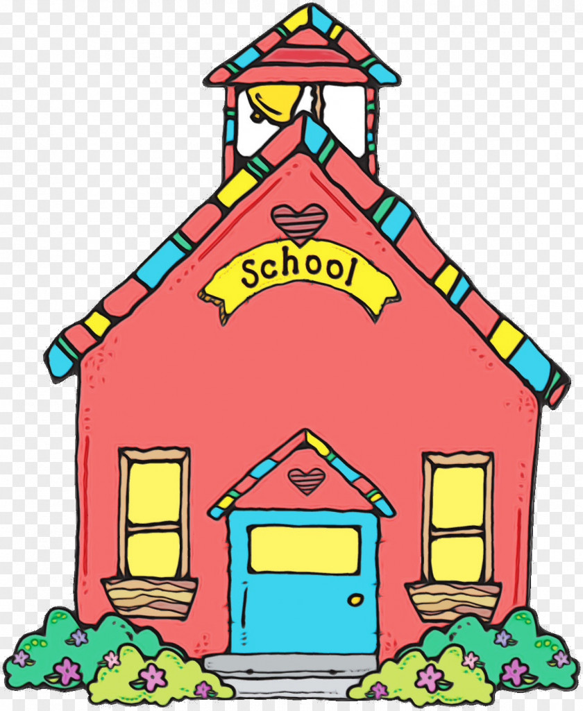 School One-room Blog House Cartoon PNG