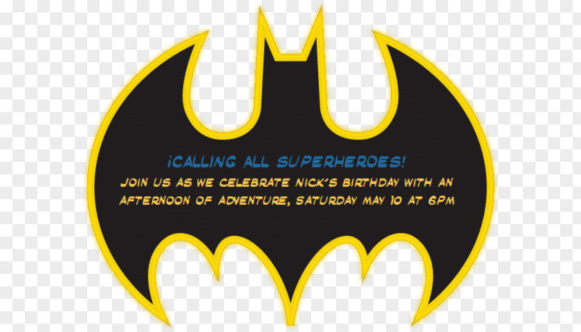 Batman Invitation Batgirl Convite Party Superhero PNG