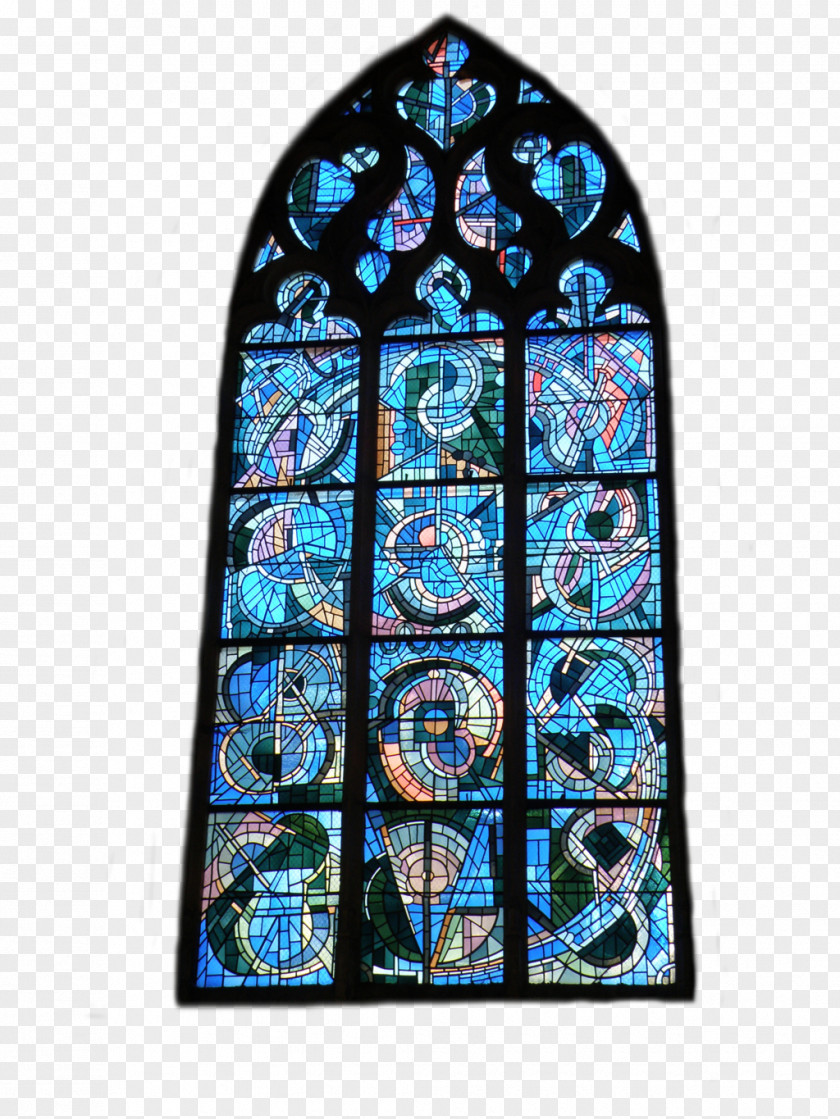 Church Window Stained Glass Cobalt Blue Material PNG