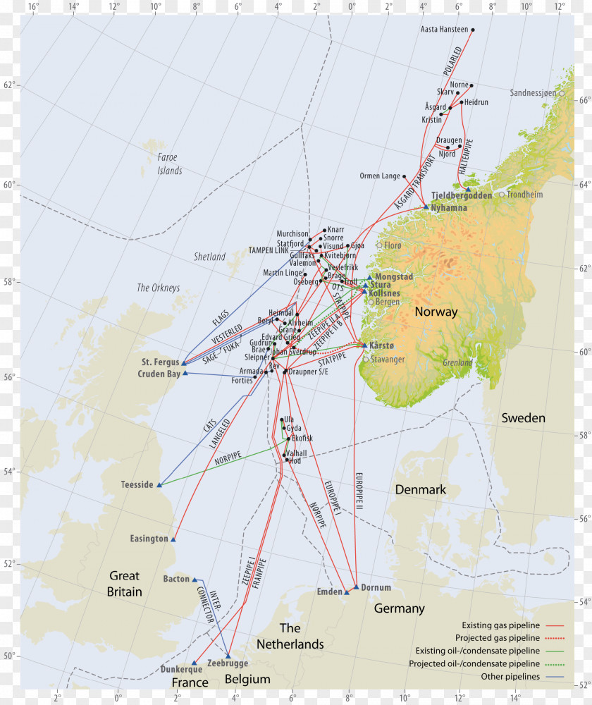 Norway Norwegian Sea Barents Continental Shelf Pipeline Transportation PNG