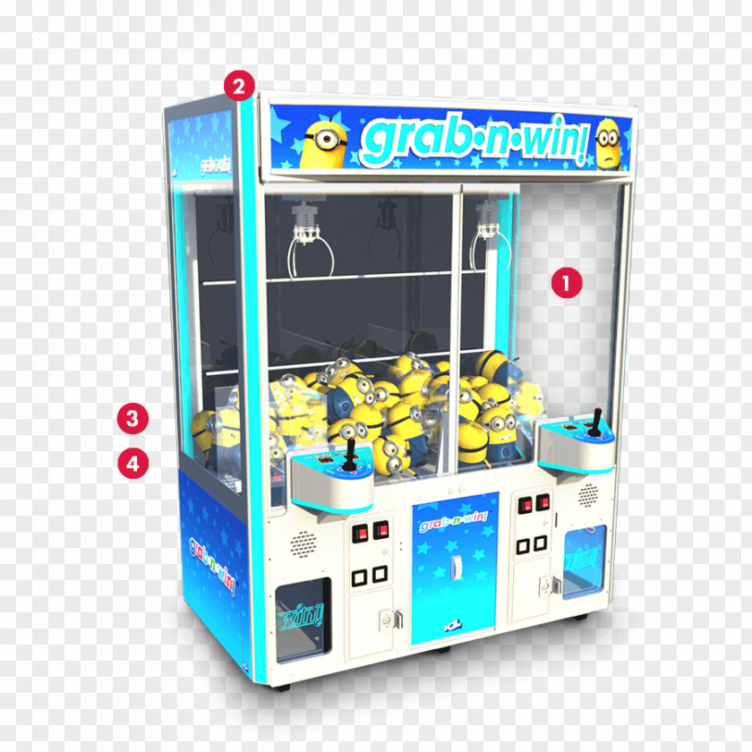 Win In Action Arcade Game Machine Claw Crane Product Manuals PNG