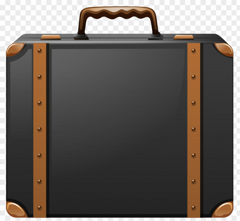 Black And Brown Suitcase Clipart Image Baggage Clip Art PNG