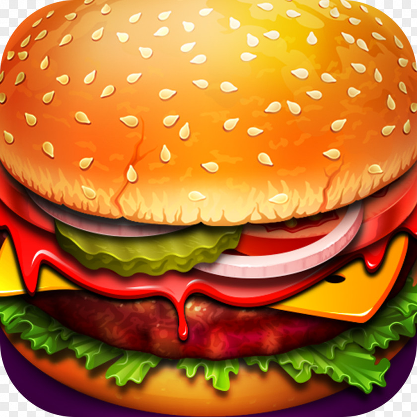Burger Hamburger Veggie Cheeseburger Fast Food Free Arcade Games PNG