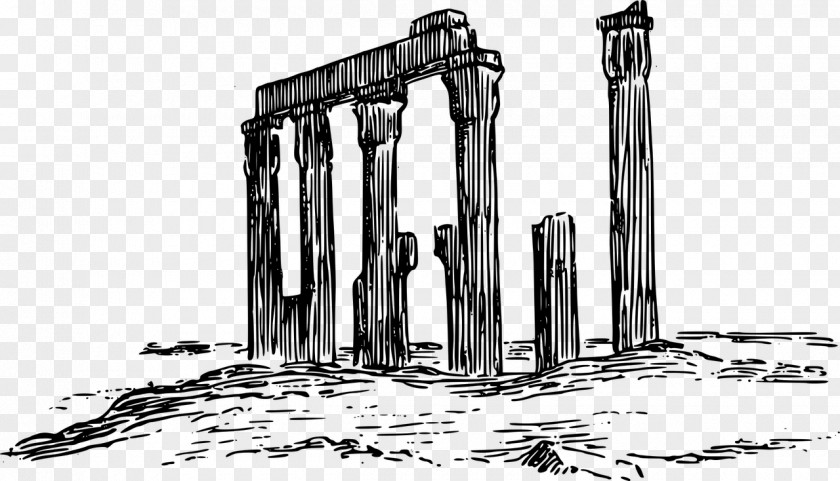 Greek Columns Ruins Borders And Frames Clip Art PNG