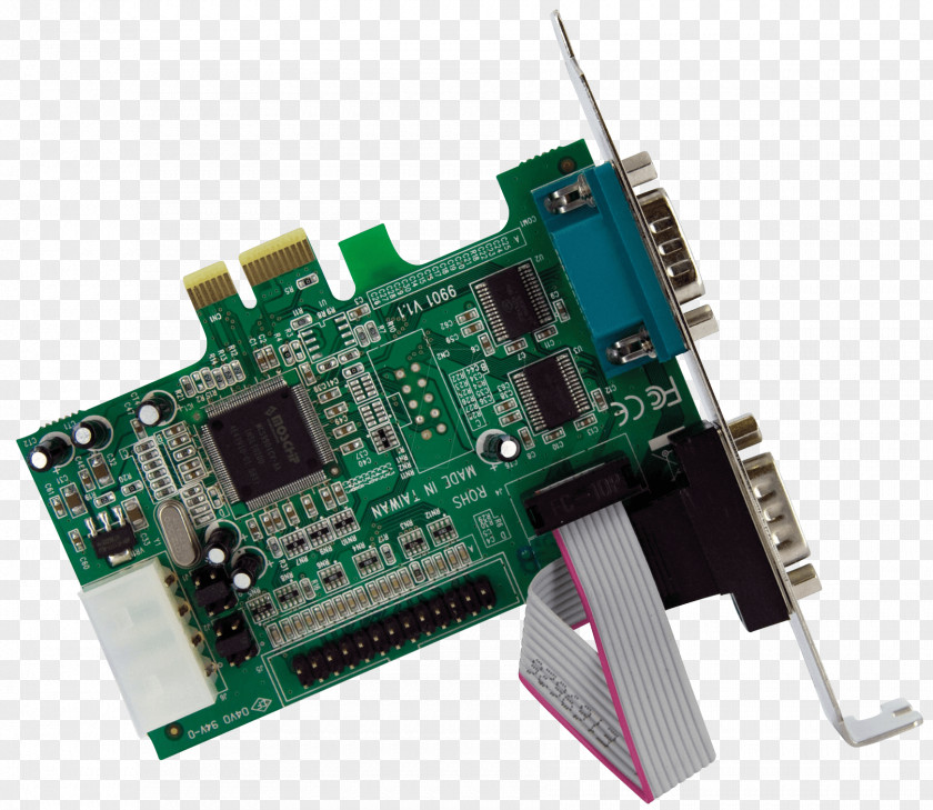 Low Profile PCI Express RS-232 Serial Port Conventional Parallel PNG