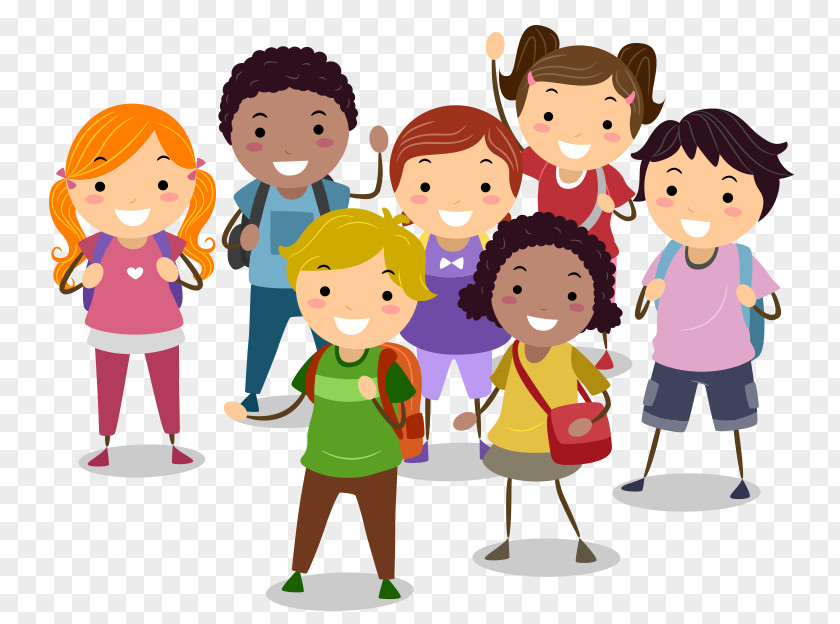 School Children Child Care Cartoon Illustration PNG