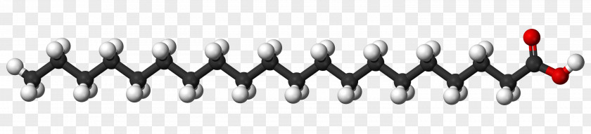 Stearic Acid Fatty Saturated Fat Molecule PNG