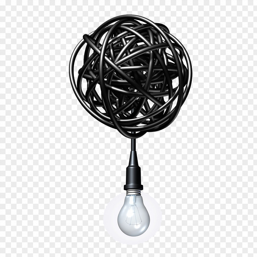 Wire Bulb Incandescent Light Creativity Concept Idea PNG
