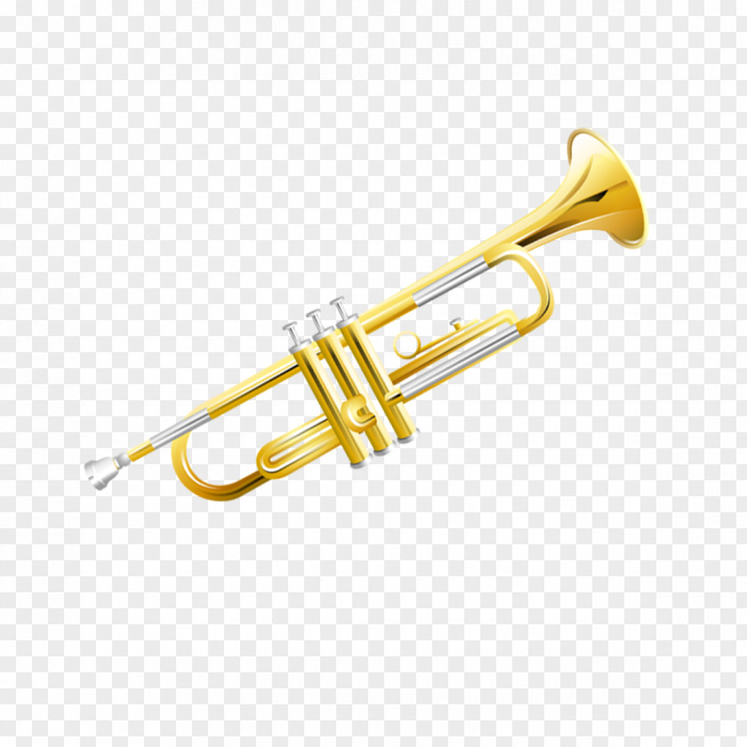 Brass Piccolo Trumpet Musical Instrument PNG