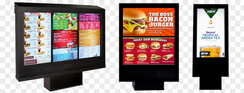 Menu Boards Display Device Digital Signs Signage Liquid-crystal PNG