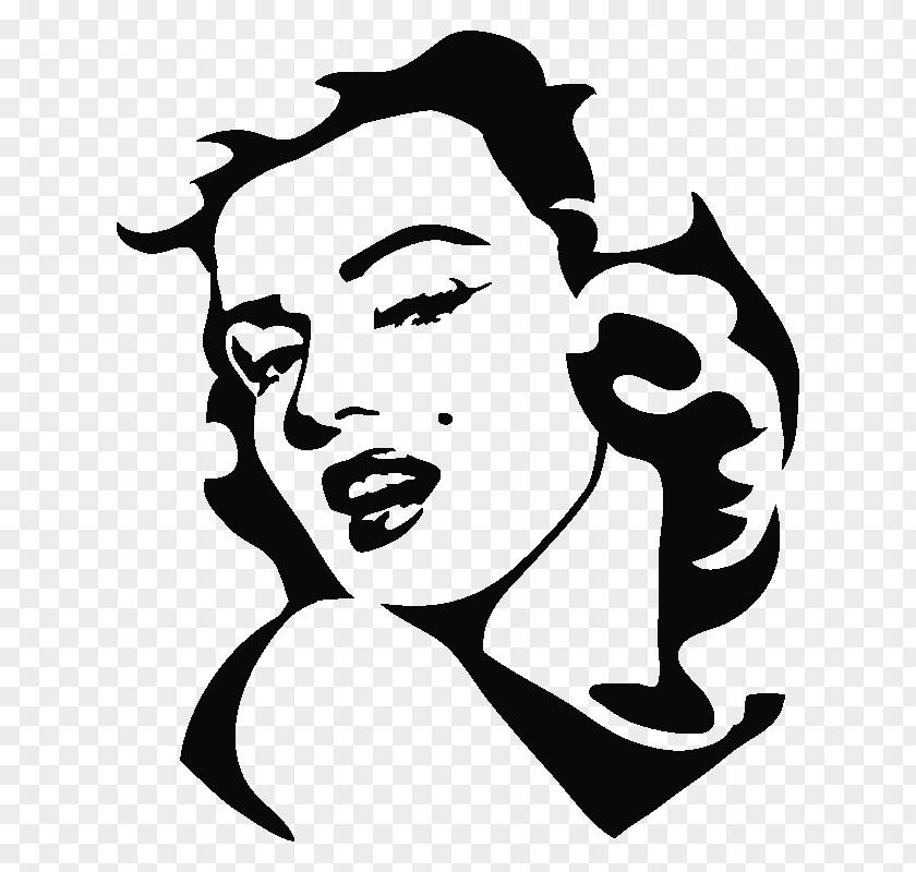 Monroe Vector Stencil Wall Decal Sticker Actor PNG