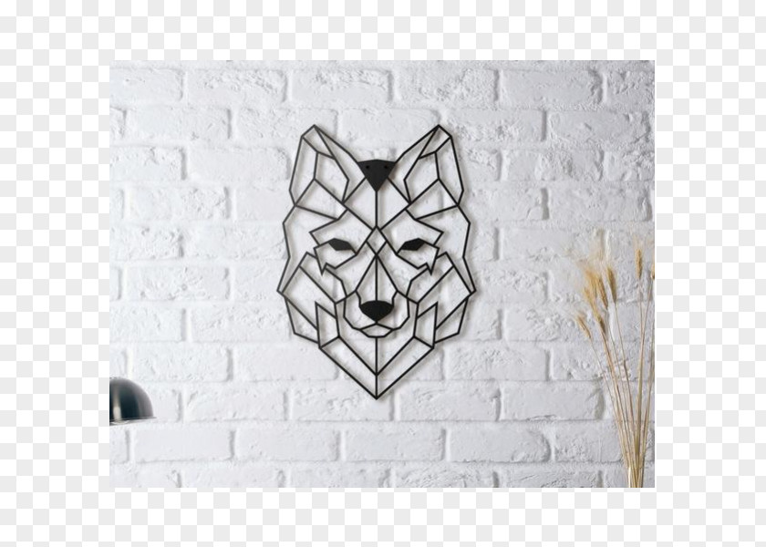 Painting Gray Wolf Wall Decal Art PNG