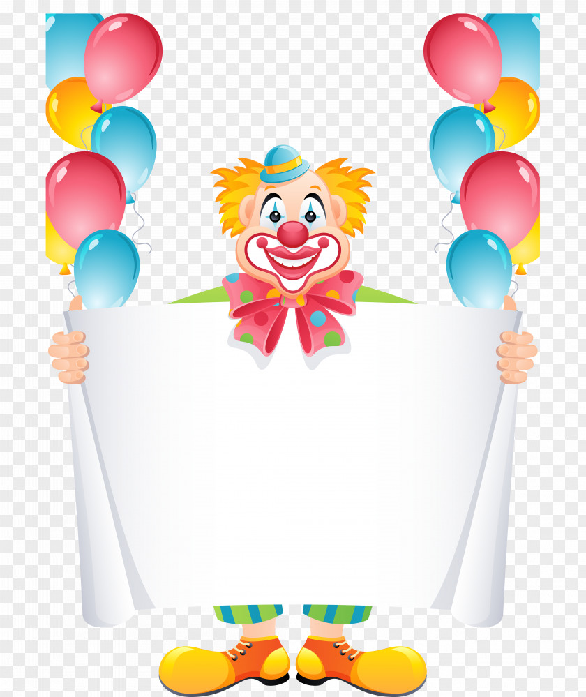 Creative Clown Balloon Birthday Clip Art PNG
