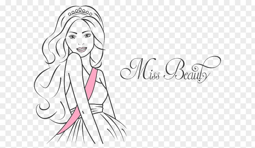 Hand-painted Miss Asia Beautiful Smile Euclidean Vector Illustration PNG